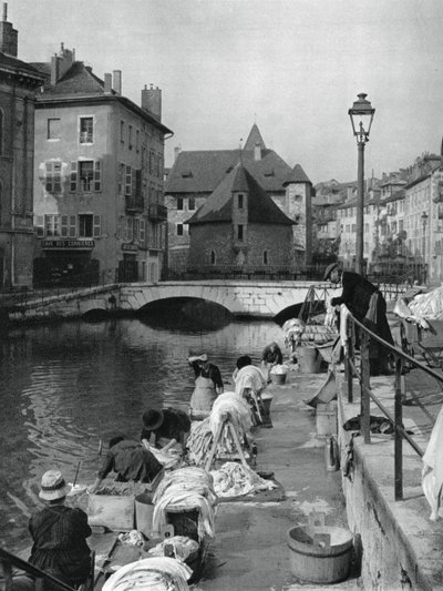 Thiou kanalı, Annecy, Fransa, 1937 by Martin Hurlimann