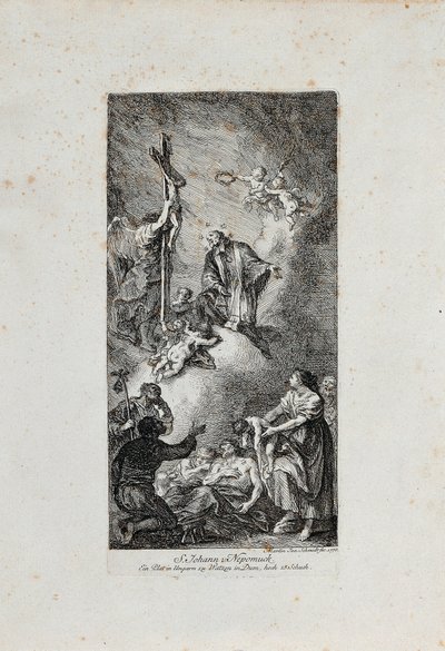 Aziz Johannes von Nepomuk'un Tanrılaştırılması by Martin Johann Schmidt