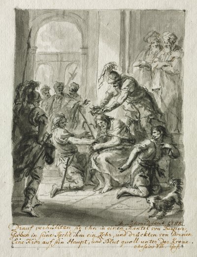 Dikenlerle Taçlandırılan İsa by Martin Johann Schmidt