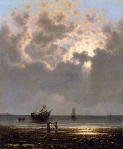 Güneşin Bulutların Arasında Kırılması by Martin Johnson Heade