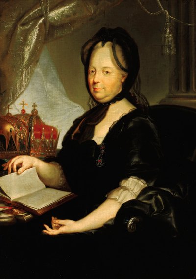 Yasta Catherine II (1729-1796) portresi. Martin van Meytens (1695-1770), tuval üzerine yağlı boya, yaklaşık 1760 (81.9 x 113,7 cm). hollanda sanatı by Martin Meytens the Younger