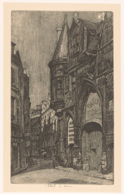 Paris'te Hôtel de Sens ile sokak görünümü by Martin Monnickendam