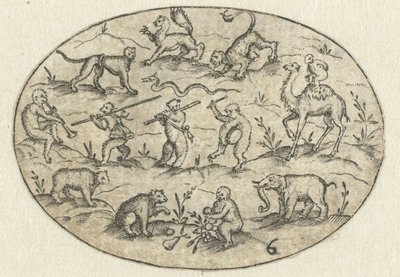 On dört hayvanlı oval Nev Thier Bvechlein (seri başlığı) by Martin Pleginck