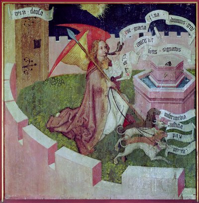 Dominiklilerin Altarpiece: Mistik Av, c.1470-80 (ayrıca bkz. 67723) by Martin Schongauer