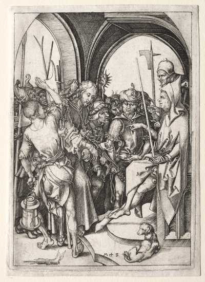 İsa Baş Rahipten Önce. by Martin Schongauer