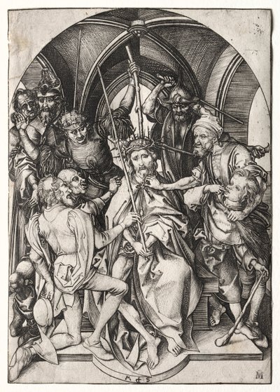 İsa Dikenlerle Taçlandırıldı. by Martin Schongauer
