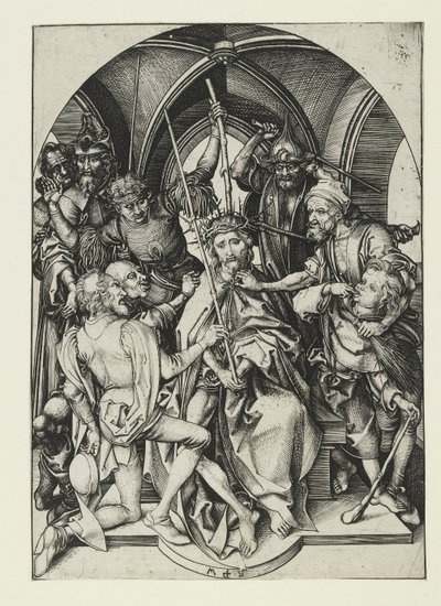 Dikenler ile taçlandırılmış İsa, 15. yüzyılın sonlarında by Martin Schongauer