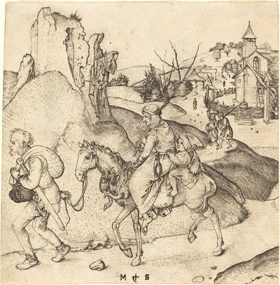 Köylü Ailesi Pazara Gidiyor by Martin Schongauer