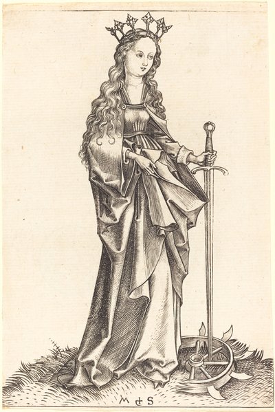 İskenderiye Aziz Catherine by Martin Schongauer