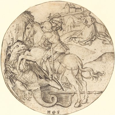 Aziz George ve Ejderha by Martin Schongauer