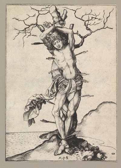 Aziz Sebastian, yaklaşık 1435-1491. by Martin Schongauer
