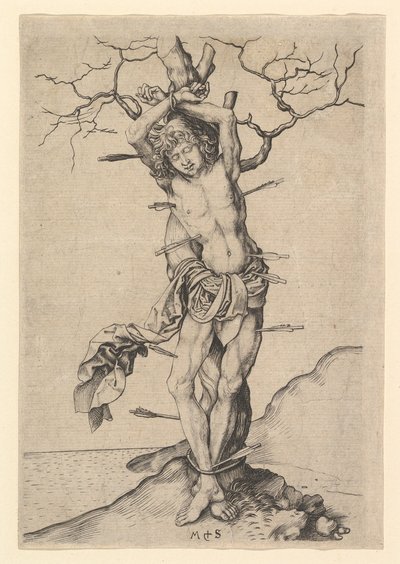 Aziz Sebastian, yaklaşık 1435-1491. by Martin Schongauer