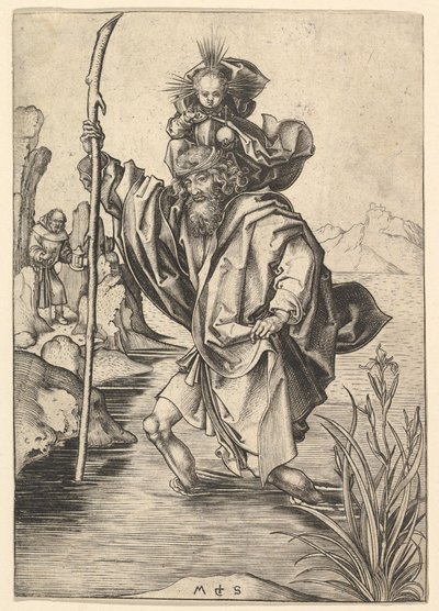 Aziz Christopher, yaklaşık 1435-1491. by Martin Schongauer