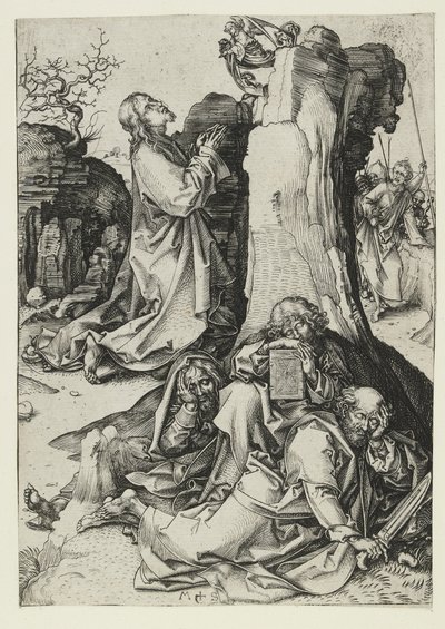 Bahçedeki Acı, 15. yüzyıl sonu by Martin Schongauer