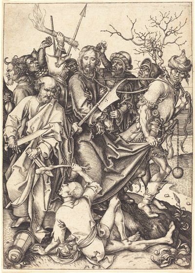 İsa'nın İhaneti ve Yakalanması by Martin Schongauer
