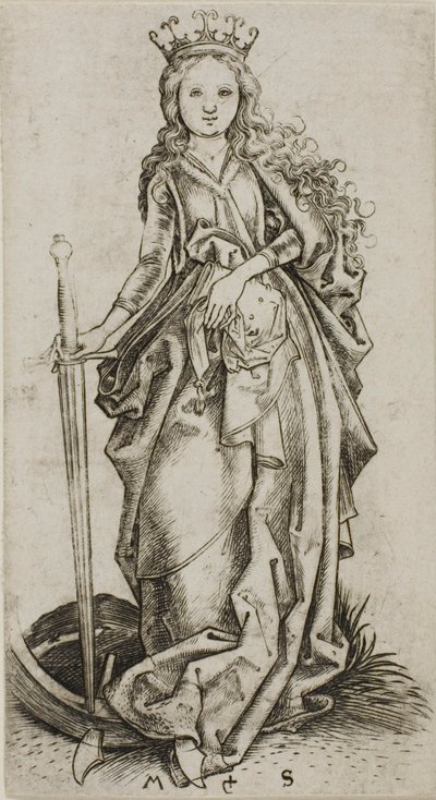 Küçük Aziz Catherine by Martin Schongauer