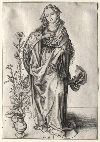 Müjdenin Bakiresi by Martin Schongauer