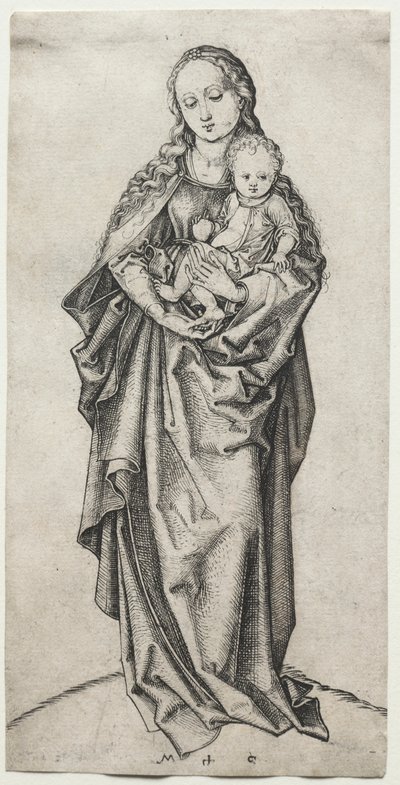 Bakire ve Çocuk. by Martin Schongauer