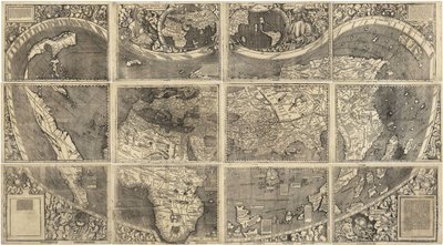 Dünya haritası Universalis Cosmographia, 1507 by Martin Waldseemuller