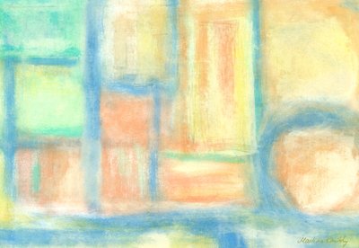 Işık dolu alanlar kompozisyon pastel by Martina Konitzky
