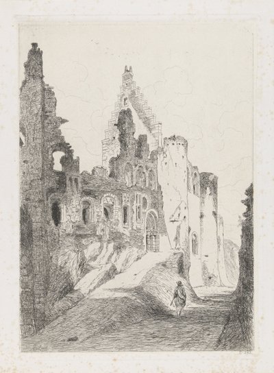 Vianden kalesinin kalıntıları by Martinus Antonius Kuytenbrouwer jr.