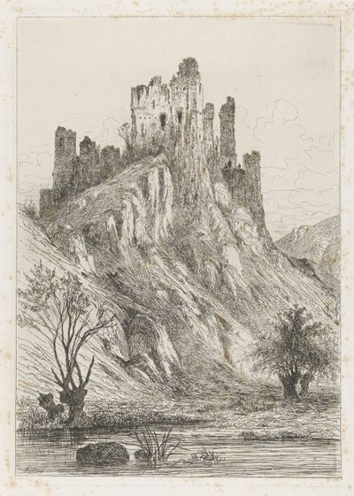 Montaigle kalesinin harabesi by Martinus Antonius Kuytenbrouwer jr.