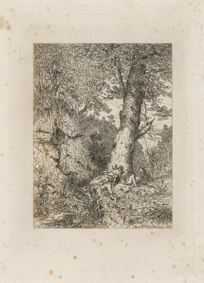 Bir ağacın altında oturan savaşçılar by Martinus Antonius Kuytenbrouwer jr.