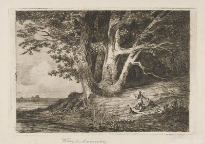 Sahilde iki avcı by Martinus Antonius Kuytenbrouwer jr.
