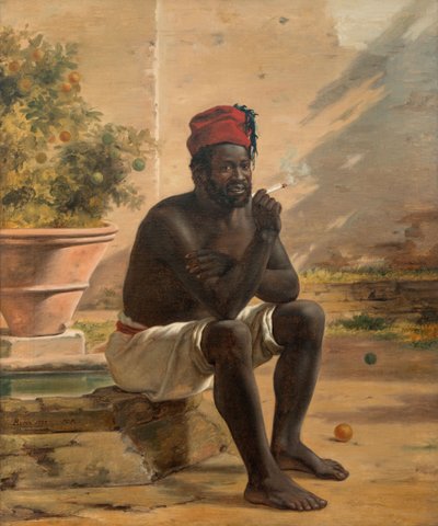 Oturan Bir Nubyeli, Roma by Martinus Rorbye