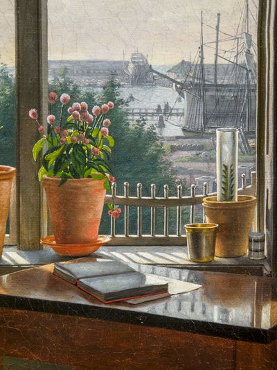 Sanatçının Penceresinin Önünden Görünüm, detay by Martinus Rorbye