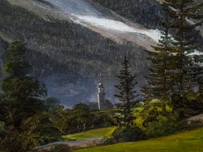 Chamonix ve Mont Blanc manzarası by Martinus Rorbye