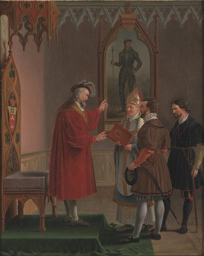 Schleswig-Holstein Dükü Adolf, Danimarka Tahtına Geçme Teklifini Reddetti. C. W. Eckersberg