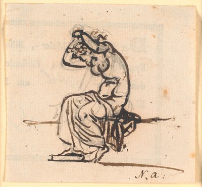 El yazısıyla yazılmış notlar 1848 ile Almanak by Martinus Rørbye