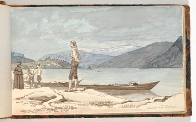 Bir geçiş noktası. Teknelere göre rakamlar by Martinus Rørbye