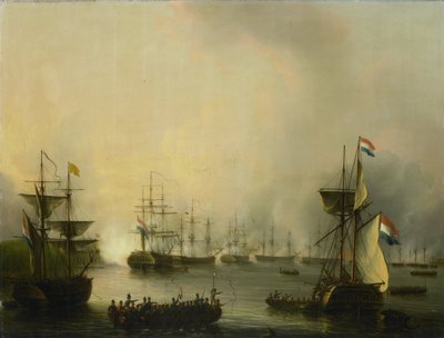 Palembang Bombardımanı, Sumatra, 24 Haziran 1821 by Martinus Schouman