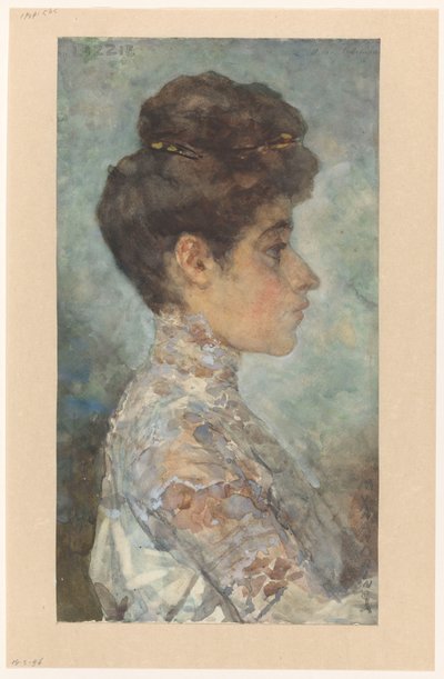 Sağdaki profilde Lizzy'nin portresi by Martinus van Andringa