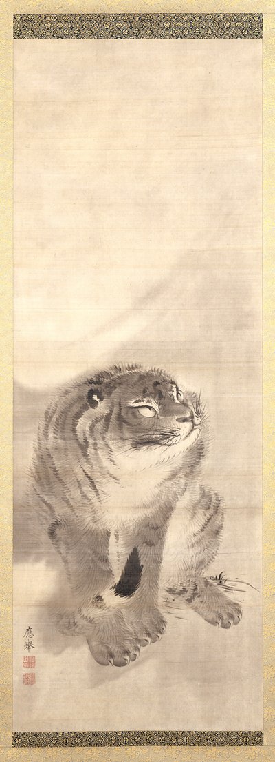 Kaplan (ipek üzerine mürekkep ve renk) by Maruyama Okyo