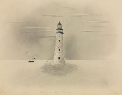 Eddystone Deniz Feneri, 1840. by Mary Altha Nims