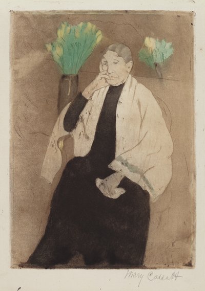 Sanatçının Annesinin Portresi, c. 1889-1890. by Mary Cassatt