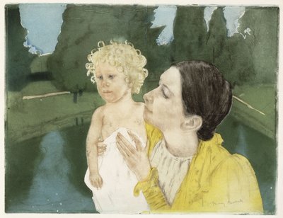 Göl kenarında, c.1898 by Mary Cassatt