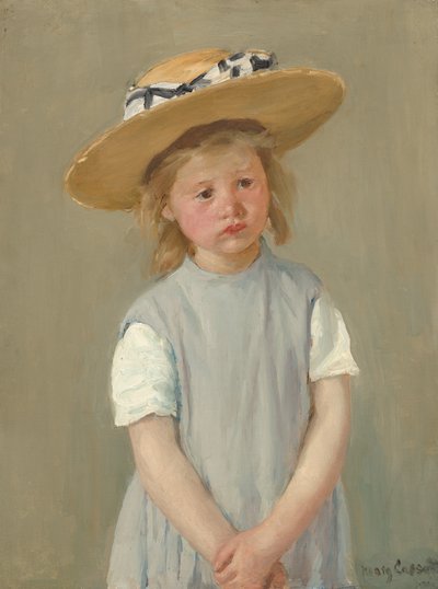 Hasır Şapkalı Çocuk by Mary Cassatt