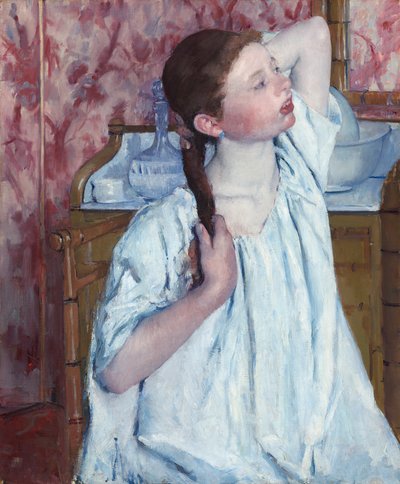 Saçını Düzenleyen Kız, 1886. by Mary Cassatt