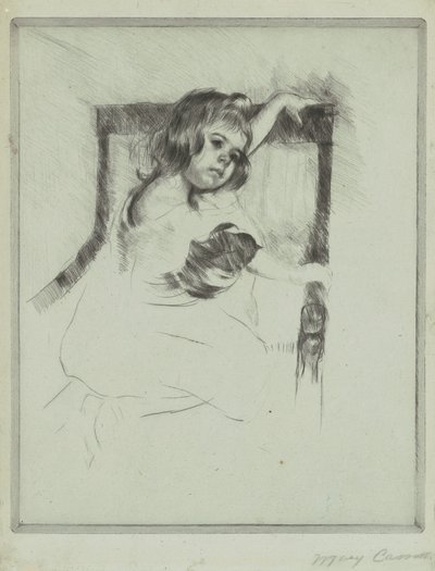 Koltukta Diz çökmek by Mary Cassatt