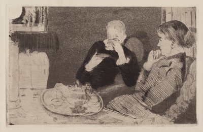 Lydia ve Annesi Çayda by Mary Cassatt
