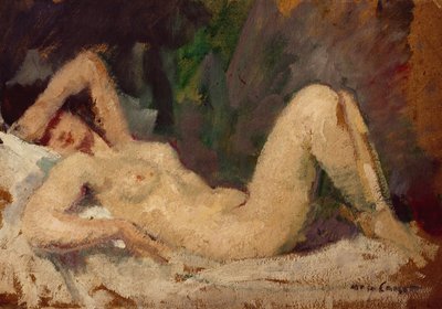 uzanmış çıplak by Mary Cassatt