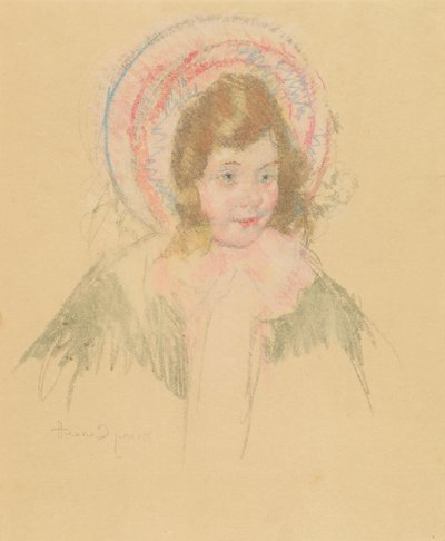 Bone ve Palto Giyen Sara, c. 19041906. by Mary Cassatt