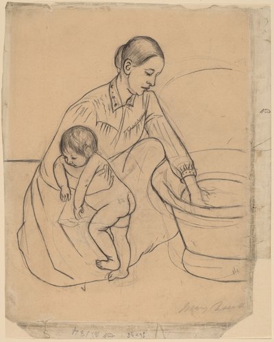 Hamam [rekto], 1890-1891. by Mary Cassatt
