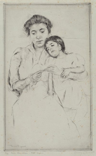 Tığ İşi Dersi, c. 1902. by Mary Cassatt