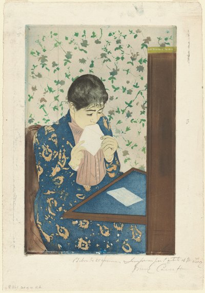 Mektup by Mary Cassatt