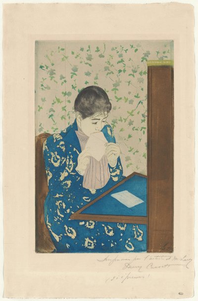 Mektup, 1890-1891. by Mary Cassatt